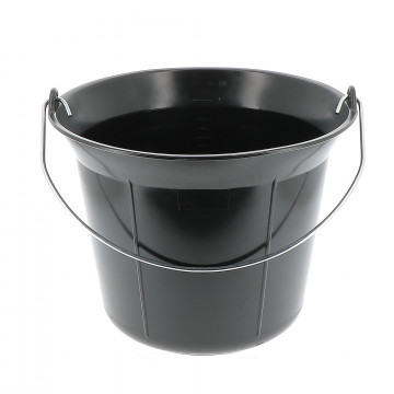 Seau noir polyéthylène 11 L