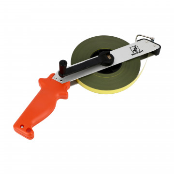 Ruban acier classe II 50 m x 13 mm - étrier coudé aluminium