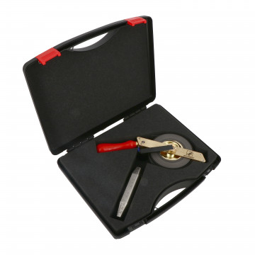 Sonde 30M-Etrier laiton-ruban inox noir-C II-terre-valise-sonde inox