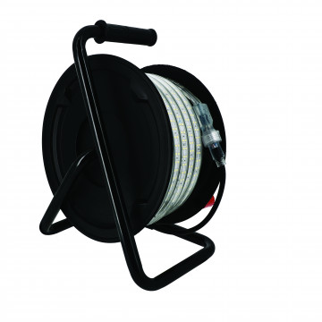 Ruban LED 25 m 1500 lm/m 6000°K, à visser, enrouleur