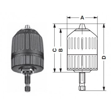 Mandrin sans clé LD10X1B