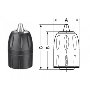 Mandrin sans clé avec système de verrouillage du serrage LDPS13F12R