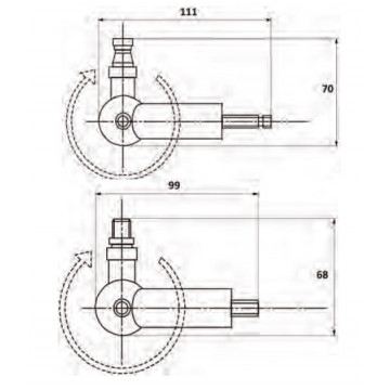 Renvoi d'angle pour visseuses portatives RADAQV360