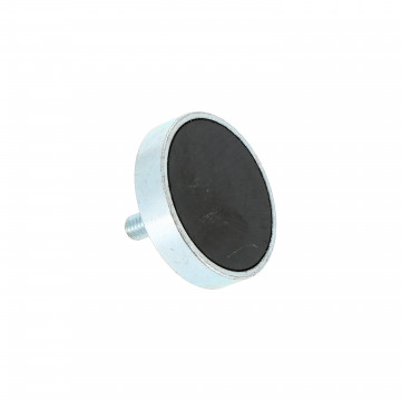 Aimant céramique avec enveloppe acier nickelé diamètre 32 mm