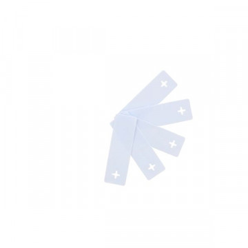 50 Etiquettes PVC blanc...