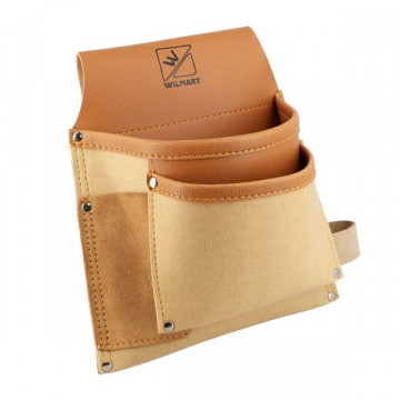 Poche à clous en cuir 2 poches