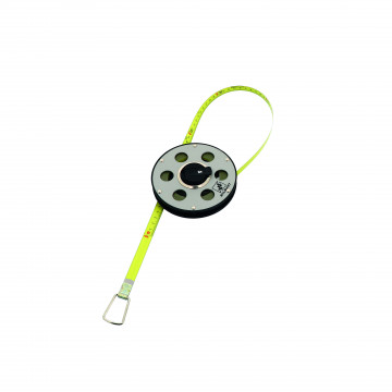 Ruban acier classe II 20 m x 13 mm, zéro décalé, boîtier ajouré alu