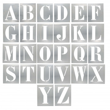 Alphabet à pocher - écriture capitale - hauteur 300 mm