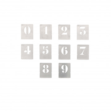 Chiffre à pocher - écriture capitale - hauteur 50 mm