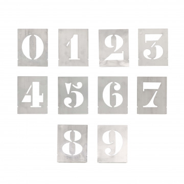 Chiffre à pocher - écriture capitale - hauteur 80 mm