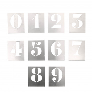 Chiffre à pocher - écriture capitale - hauteur 90 mm