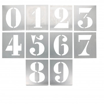 Chiffre à pocher - écriture capitale - hauteur 150 mm