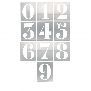 Chiffre à pocher - écriture capitale - hauteur 200 mm