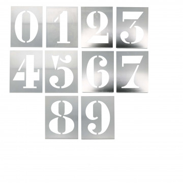 Chiffre à pocher - écriture capitale - hauteur 250 mm