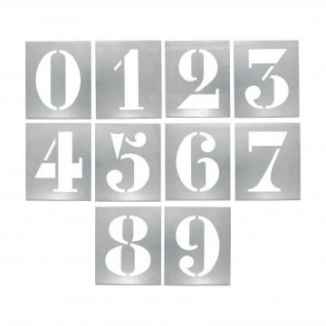 Chiffre à pocher - écriture capitale - hauteur 300 mm